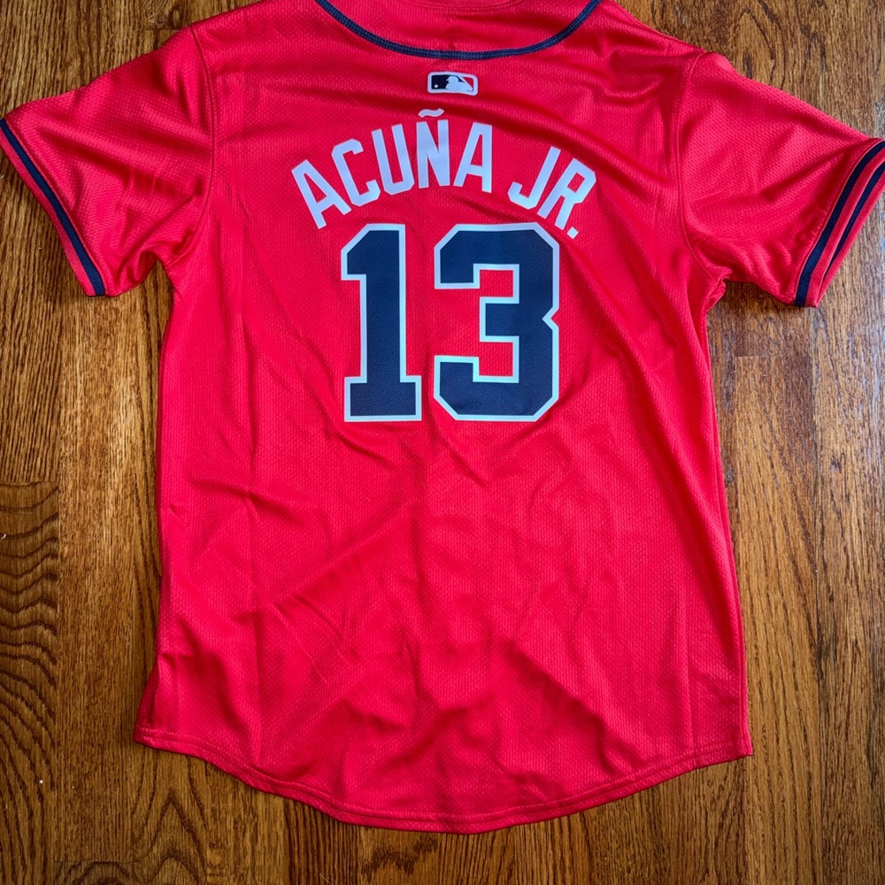 Nike Ronald Acuna Atlanta Braves Red Youth Jersey